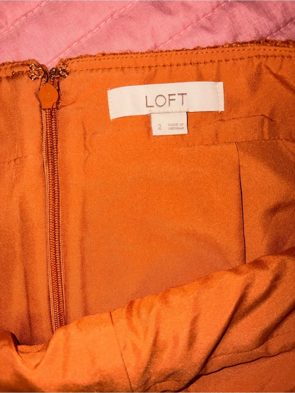 Wool-Blend Mini Skirt in Burnt Orange